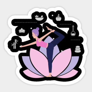 Yoga balancing Sticker